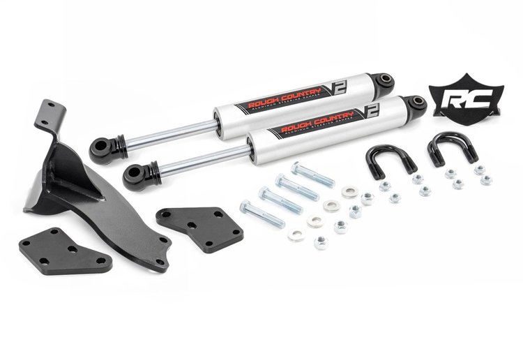 8749470 V2 Steering Stabilizer, Dual, 2.5-8 in. Lift, Fits Select Ram 2500 /3500