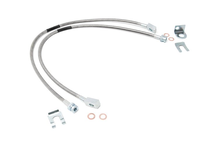 89702 Front Extended Stainless Steel Brake Lines for 4-6-inch Lifts