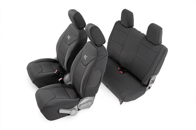 91005 Jeep Neoprene Seat Cover Set / Black (07-10 Wrangler JK / 2 Door)