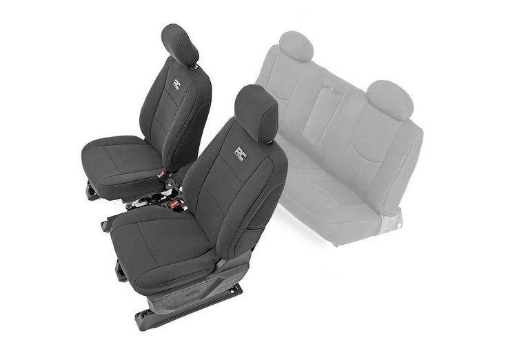91024 Chevy Neoprene Front Seat Covers, Black (14-18 Silverado 1500)