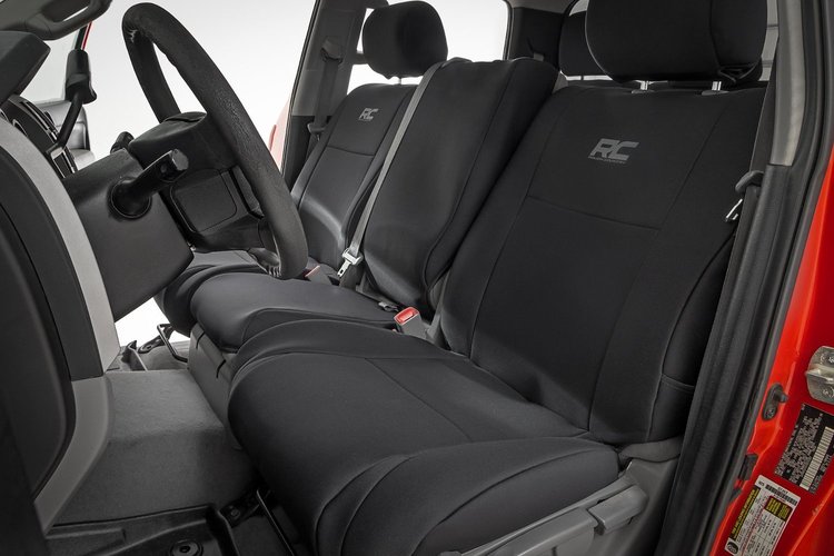 91061 Seat Covers Fits Select Toyota Tundra 2WD/4WD, FR w/ Console Cover and Rear