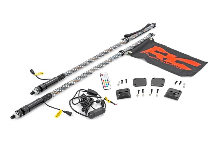 92039 Honda LED Whip Light Bed Mount Kit w/LED Whip Lights (19-21 Talon)