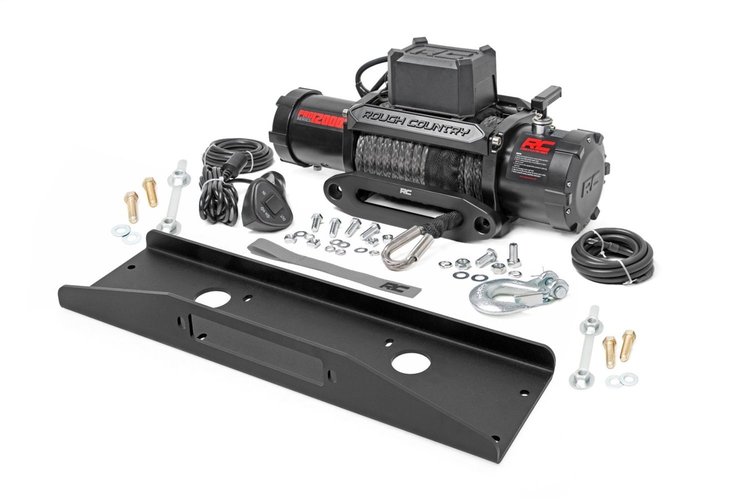 92075 Winch Mounting Plate; w/PRO12000S Winch; For Models 2018-2021 Mahindra Roxor 4WD;
