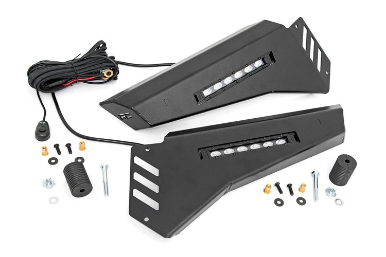 93044 Polaris Front Bumper Panels w/ 6in LED Light Bars (13-19 Ranger)
