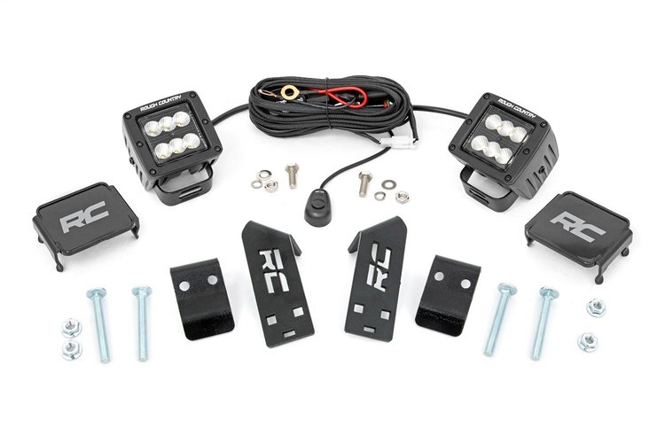 93077 Polaris Dual LED Cube Kit w/Black Series Flood LED's