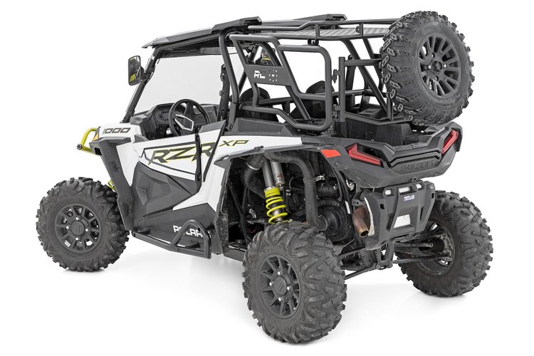 93141 Tubular Rear Cargo Rack, Spare Tire Mount, Polaris RZR XP 1000/RZR XP 4 1000 (14-22)