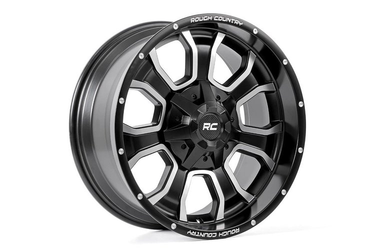 93209012 93-Series Wheel, Size: 20" x 9", Bolt Pattern: 6 x 5.50" / 6 x 135 mm [Finish: Machined Black]