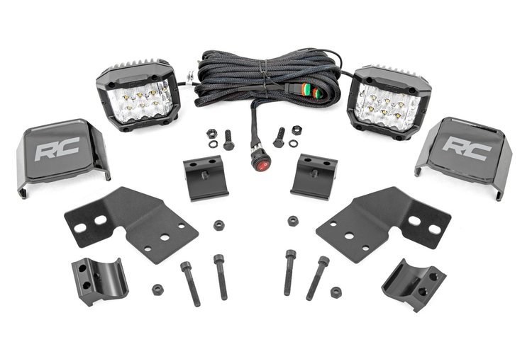 Front Mount 3 in. Chrome Wide-Angle LED Light Kit for 2024-2025 Polaris XPEDITION Models