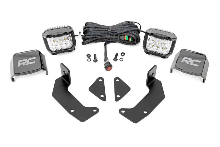 96106 LED Light Kit, Cage Mount, 2 in. Chrome Pair, Wide Angle, CFMOTO UFORCE 1000