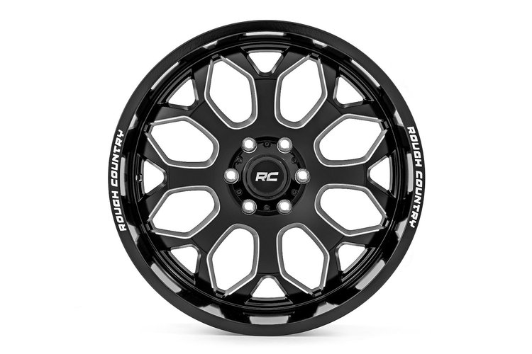96200912 One-Piece Series 96 Wheel; Machined; Gloss Black; 20X9 [6X5.5]; -12mm;