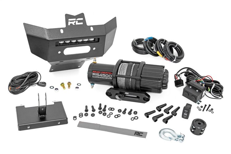 97071 Winch Bumper, 4500-Lb Winch, Black-Series LED, 6" Light, Can-Am Renegade (13-21)