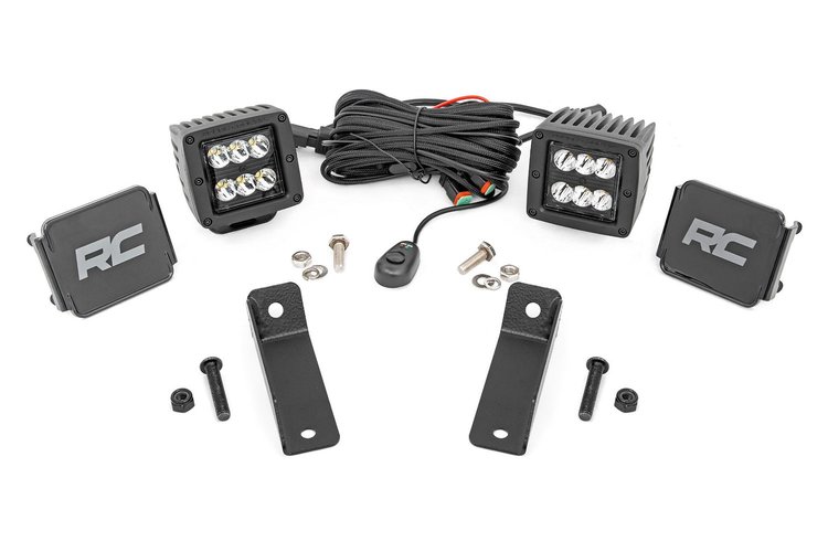 97081 LED Light, Rear Mount, 2 in. Black Pair, Spot, Can-Am Maverick Sport