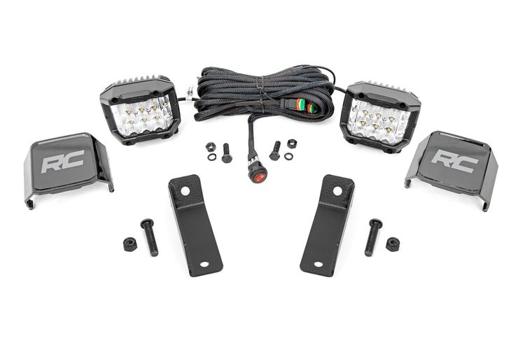 97083 LED Light Kit, Rear Mount, 2 in. Chrome Pair, Wide Angle, Can-Am Maverick Sport