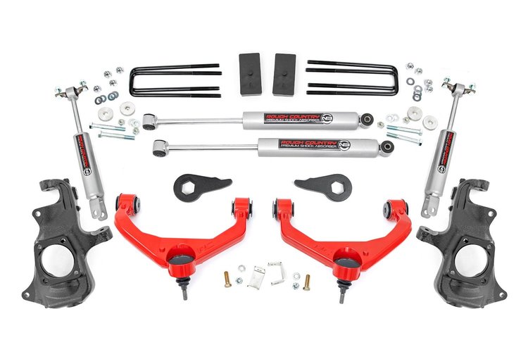97630RED 3.5 in. Lift Kit, Knuckle, w/ Overloads, Chevy/GMC 2500HD/3500HD (11-19)