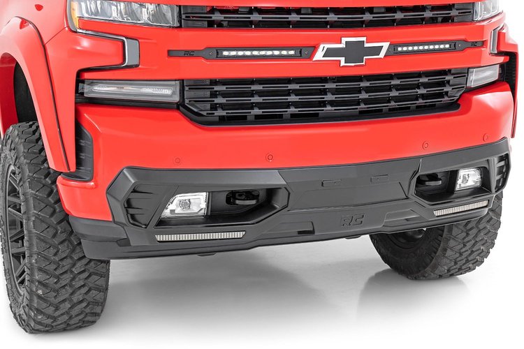 99028 LED Front Bumper; Fascia Cover Kit; 12 in. Quad Row LED Strip;