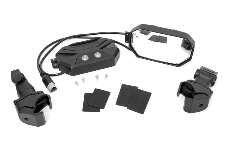 99201 UTV Aluminum Side Mirrors w/Turn Signal (Pro-Fit Cages, Universal)