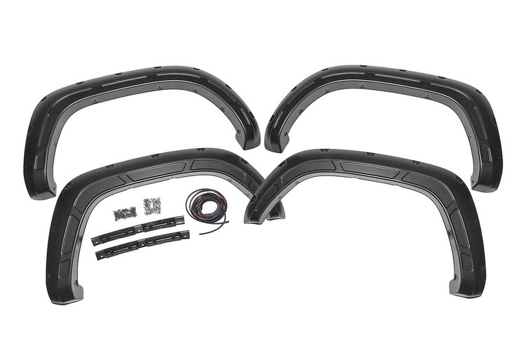 A-T11621-1D6 Defender Pocket Fender Flare , Silver, Fits Select Toyota Tacoma