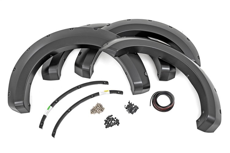 F-F21112-M7 Pocket Fender Flares; Carbonized Gray;