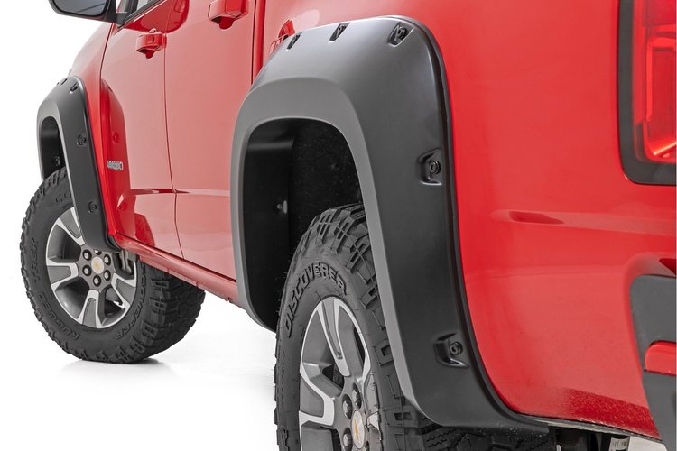 F-C11511A-GAZ Pocket Fender Flares, GAZ Summit White, Chevy Colorado 2WD/4WD (2015-2022)