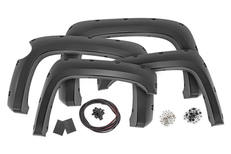 F-C11612A-GAZ Pocket Fender Flares, 5'9 in. Bed, GAZ Summit White, Chevy Silverado 1500 (07-13)