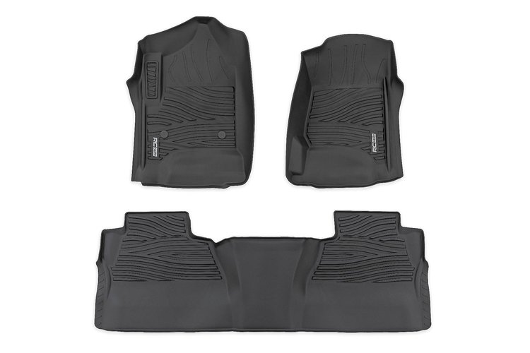 FF-21413 Flex-Fit Floor Mats, FR & RR, FR Bucket, Crew, Chevy/GMC 1500/2500HD/3500HD (14-18)