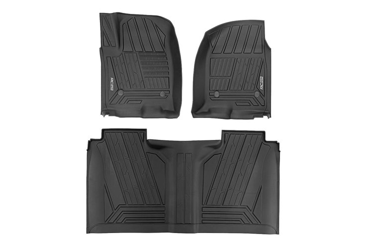 FF-21612 Flex-Fit Floor Mats, FR & RR, FR Bucket, Crew, Chevy/GMC 1500/2500HD/3500HD
