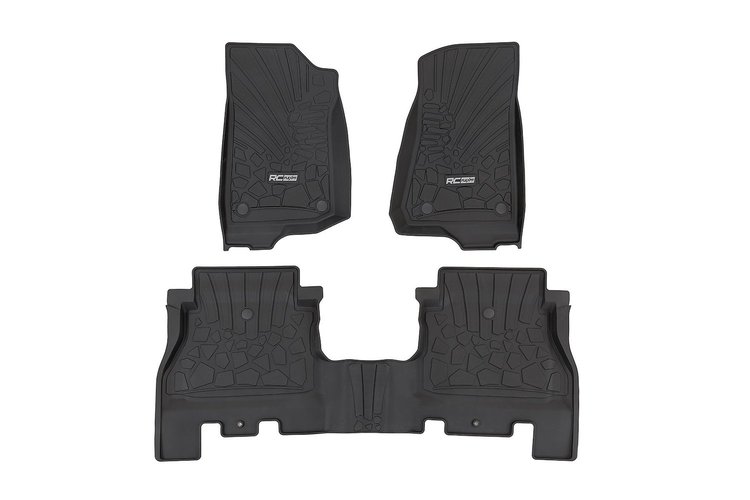 FF-60112 Flex-Fit Floor Mats, FR & RR, 4 Door, Jeep Wrangler Unlimited 4WD