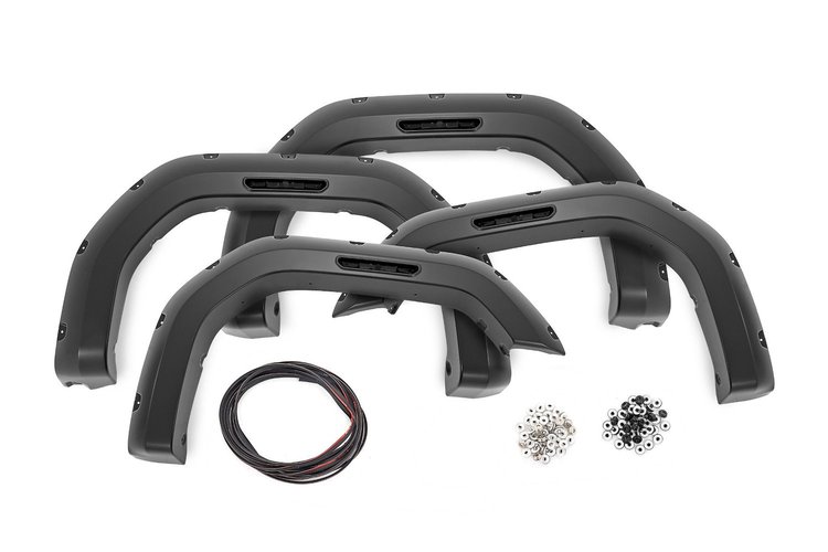 F-G12011A-5IS Pocket Fender Flares, 5IS Silver Ice, GMC Sierra 2500 HD/Sierra 3500 HD