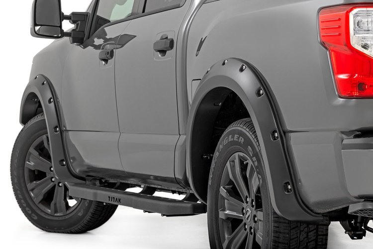 F-N101705A-KAD Pocket Fender Flares, KAD Gun Metal, Nissan Titan 2WD/4WD