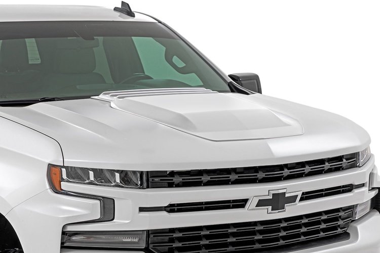 HS10010-GAZ Hood Scoop, GAZ Summit White, 2019-2024 Silverado 1500