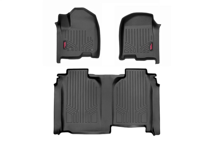 M-21614 Heavy Duty Floor Mats; Front And Rear; Front Bucket; w/o Underseat Storage;