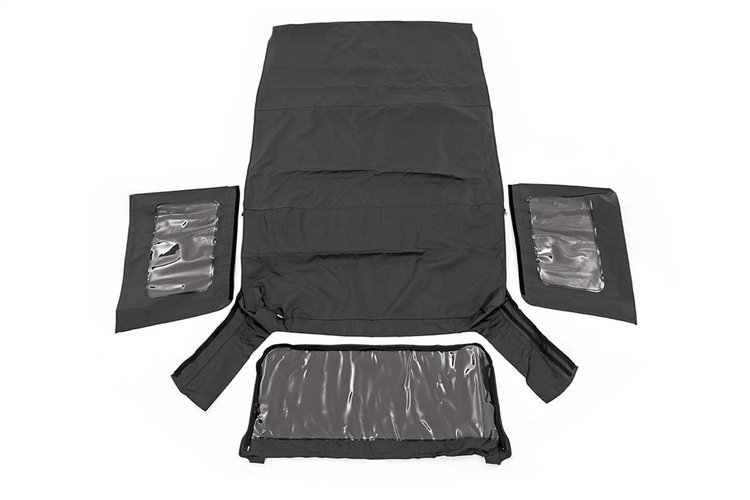 RC85130.35 Jeep Replacement Soft Top, Black (07-09 JK Wrangler 4 Door)