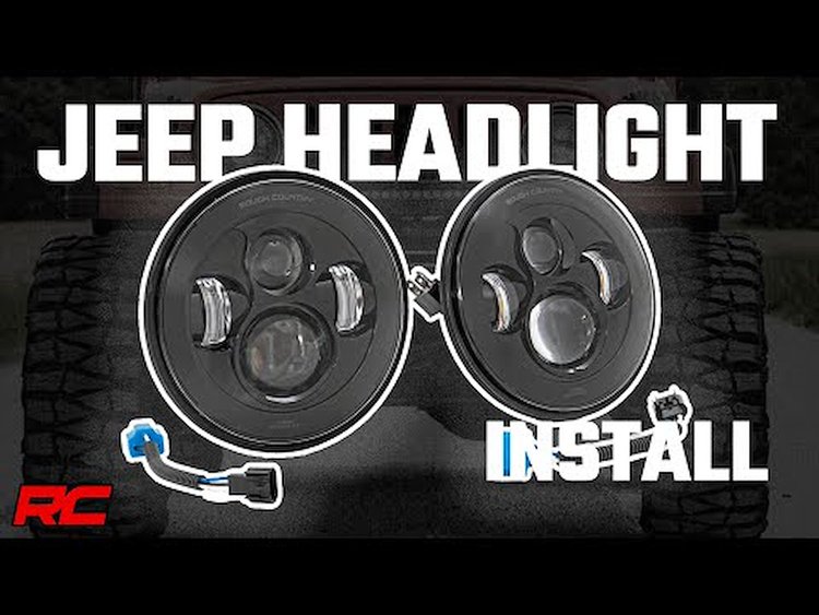 RCH5400 LED Headlights; 7 in.; Incl. Driver/Passenger LED Headlight; In-Line Headlight Adapters; DRL Wiring Harnesss; Fuse-Able 
