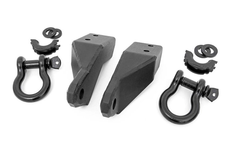 RS154 Toyota Tow Hook to Shckl Conv Kt w/Bull Bar Supprt & Std D-Rings (07-20 Tundra)