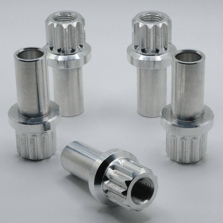 LN-0113SP Billet Aluminum Lug Nut Set, 12-Point, 7/16 in.-20 Thread, Shank Seat [Polished]