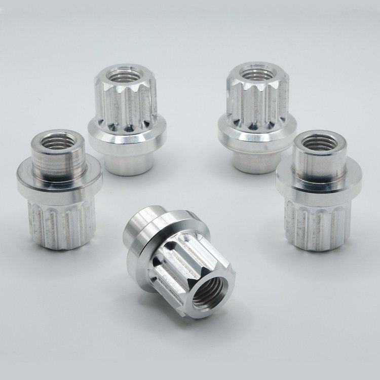 LN-114SP Billet Aluminum Lug Nut Set, 12-Point, 1/2 in.-20 Thread, Shank Seat [Polished]