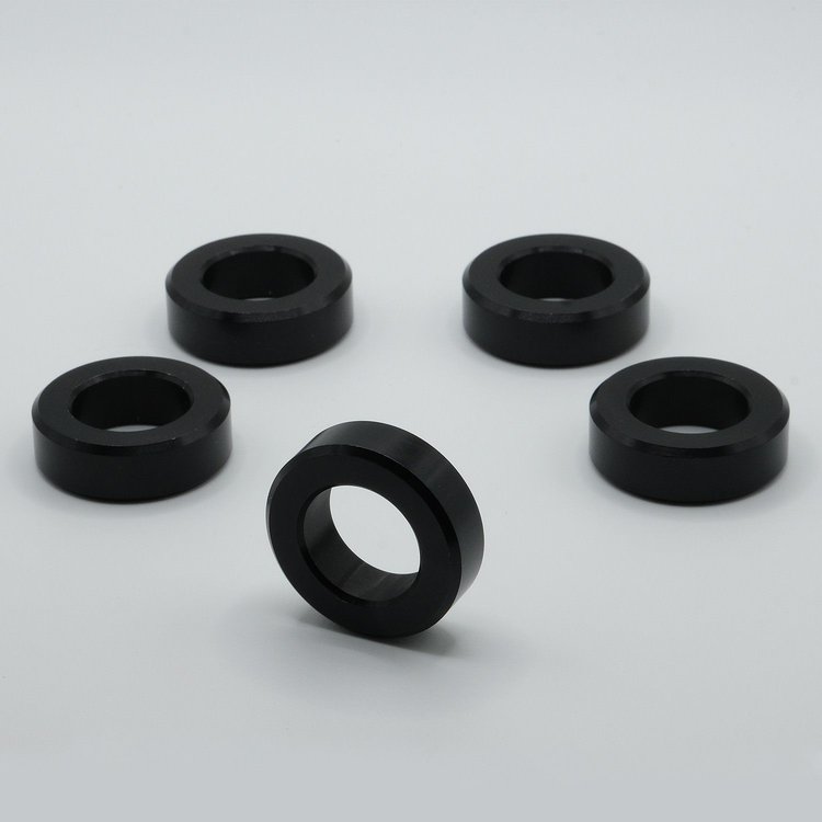 LN-51B Billet Aluminum Lug Nut Spacers, 1/4 in. [Black]