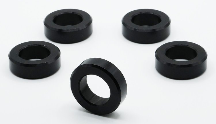 LN-55B Billet Aluminum Lug Nut Spacers, 1/2 in. [Black]