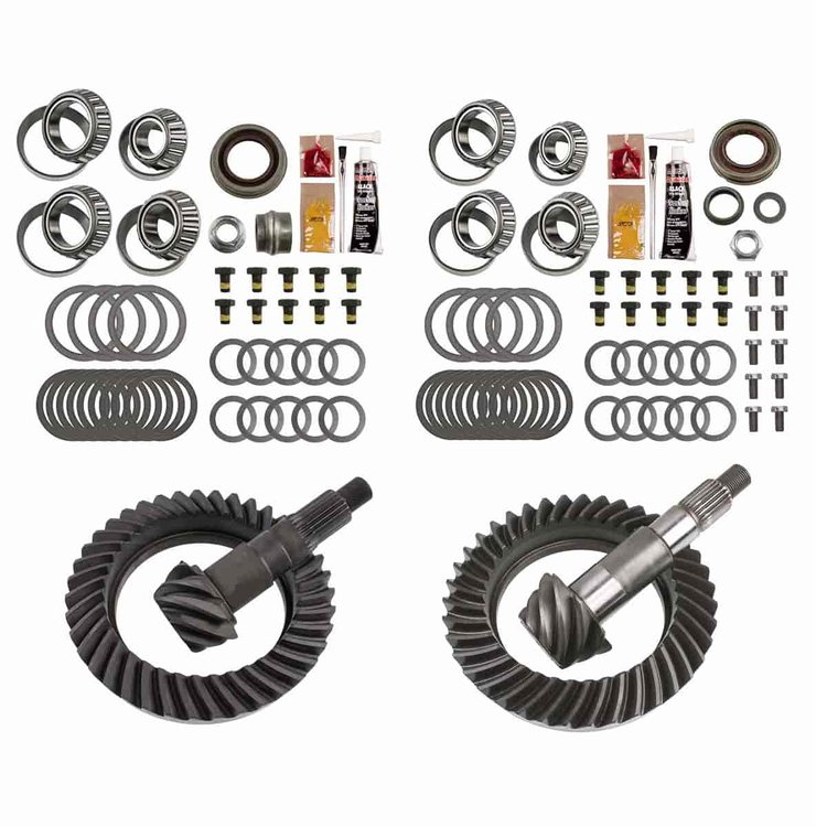Complete Front and Rear Differential Ring & Pinion Kit 2007-2018 Jeep Wrangler JK Rubicon [Dana 44 JK, 4.88 Ratio]