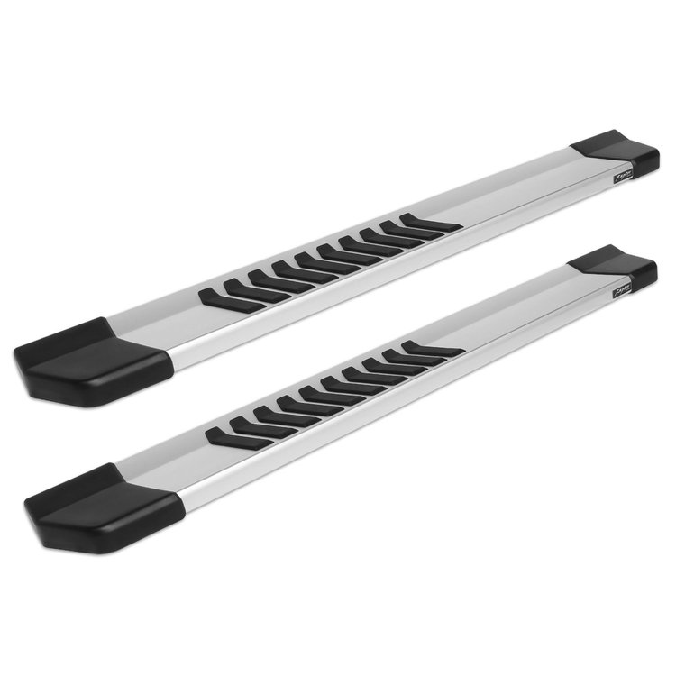 1701-0016 6 in OEM Style Slide Track Running Boards, Brushed Aluminum, 07-19 Chevy Silverado/GMC Sierra 1500/2500/3500