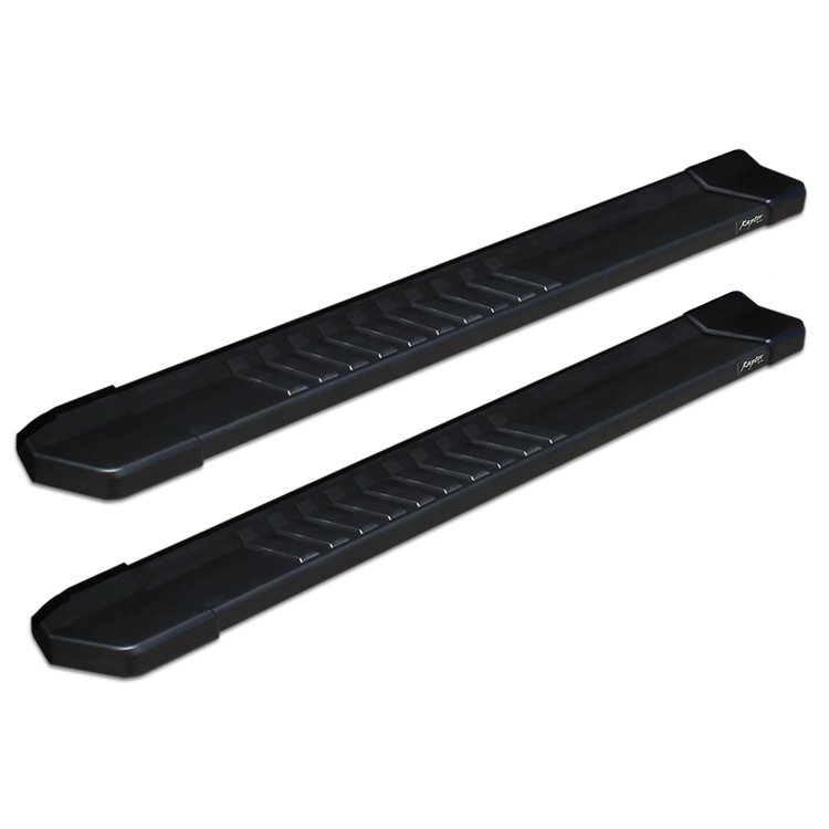 1701-0016BT 6 in OEM Style Slide Track Running Boards, Black Aluminum, 07-19 Chevy Silverado/GMC Sierra 1500/2500/3500