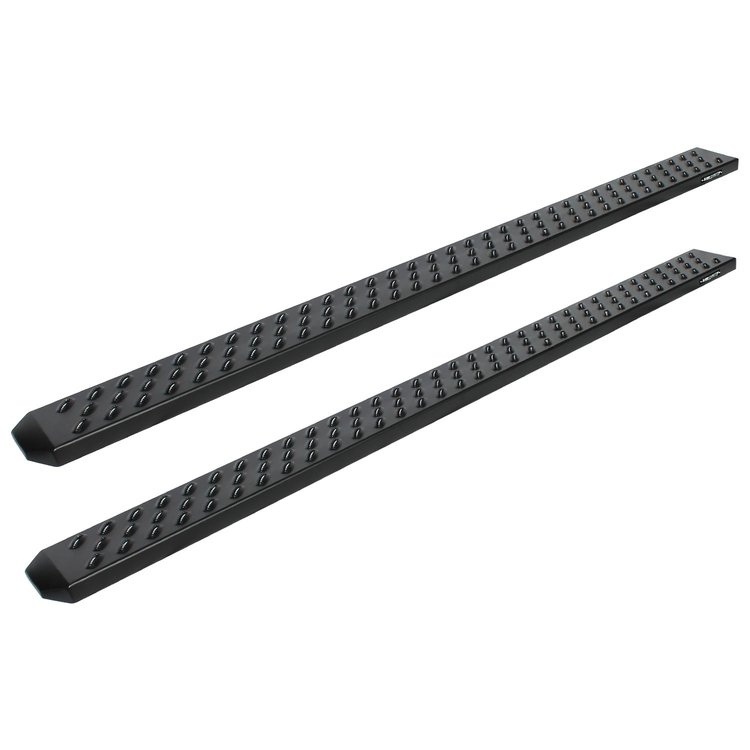2101-0052BT 6.5 in Sawtooth Slide Track Running Boards, Black Aluminum, Fits Select Silverado/Sierra 1500/2500/3500