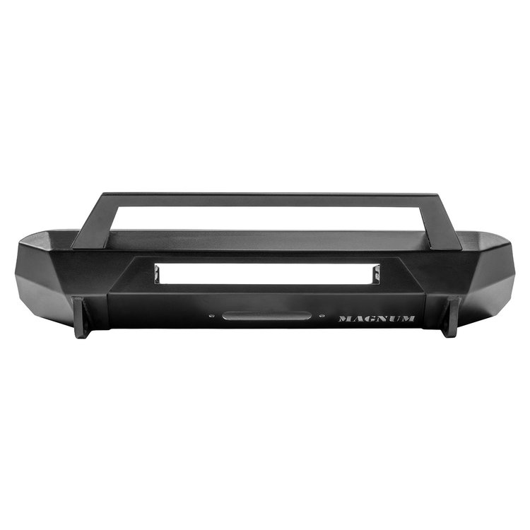 FBM83TYN-RT Magnum Front Stubby Winch Ready Bumpers, Black Textured Alloy Steel, 16-23 Toyota Tacoma