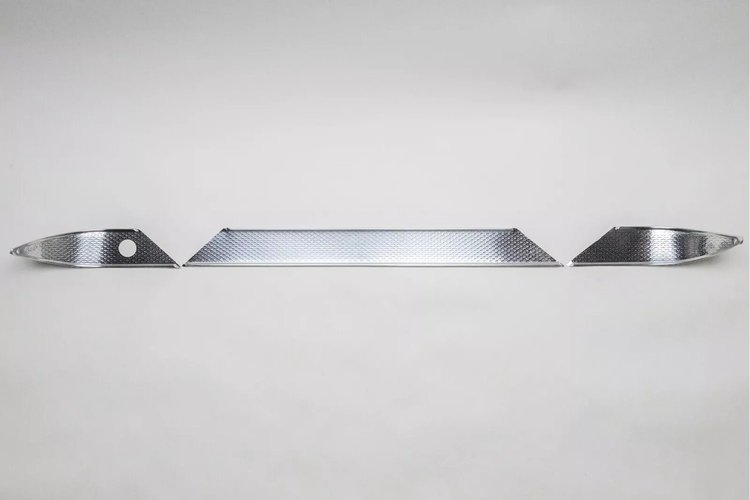 DT55-215 Dash Trim Set 1955 Chevy Tri-Five, W/O Lighter; Radio, W/ Headlight, W/O Black Silk Screening [Polished]