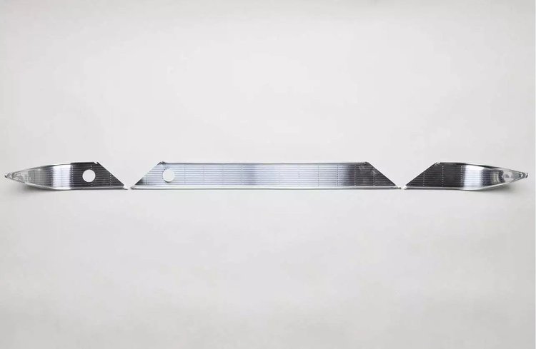 DT56-205 Dash Trim Set 1956 Chevy Tri-Five, W/O Radio Cutout, W/O Black Silk Screening [Polished]