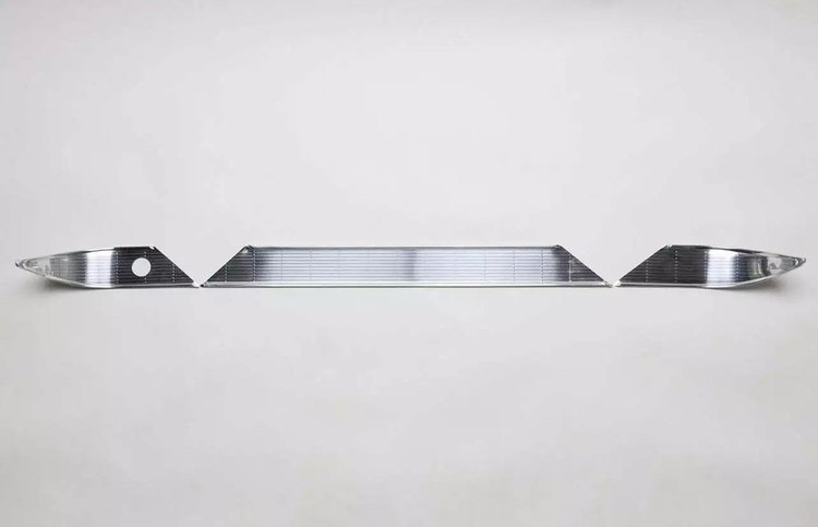 DT56-215 Dash Trim Set 1956 Chevy Tri-Five, W/O Lighter; Radio, W/ Headlight, W/O Black Silk Screening [Polished]