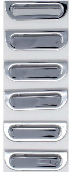SB-35C Chrome Fender Louvers, 1957 Chevy, Set of 6