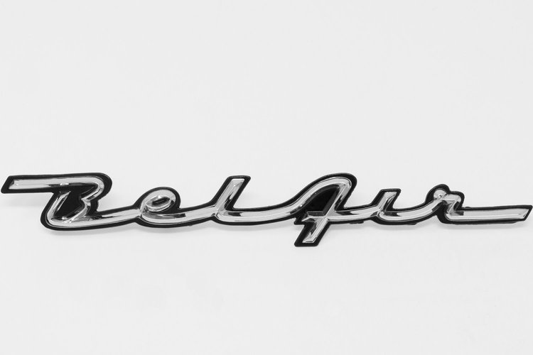 SB-53C "Bel Air" Dash Panel Script, 1957 Chevy, Chrome