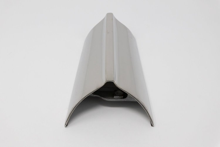SB-82 Gas Filler Door Fin Moulding, 1957 Chevy, Stainless, Polished