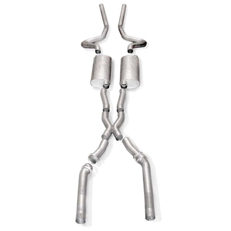 6872397 Header-Back Hot Rod Exhaust System 1968-1972 Chevy Chevelle SBC/BBC, 3 in. Diameter [304 Stainless Steel]